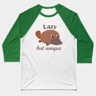 lazy platypus Baseball T-Shirt